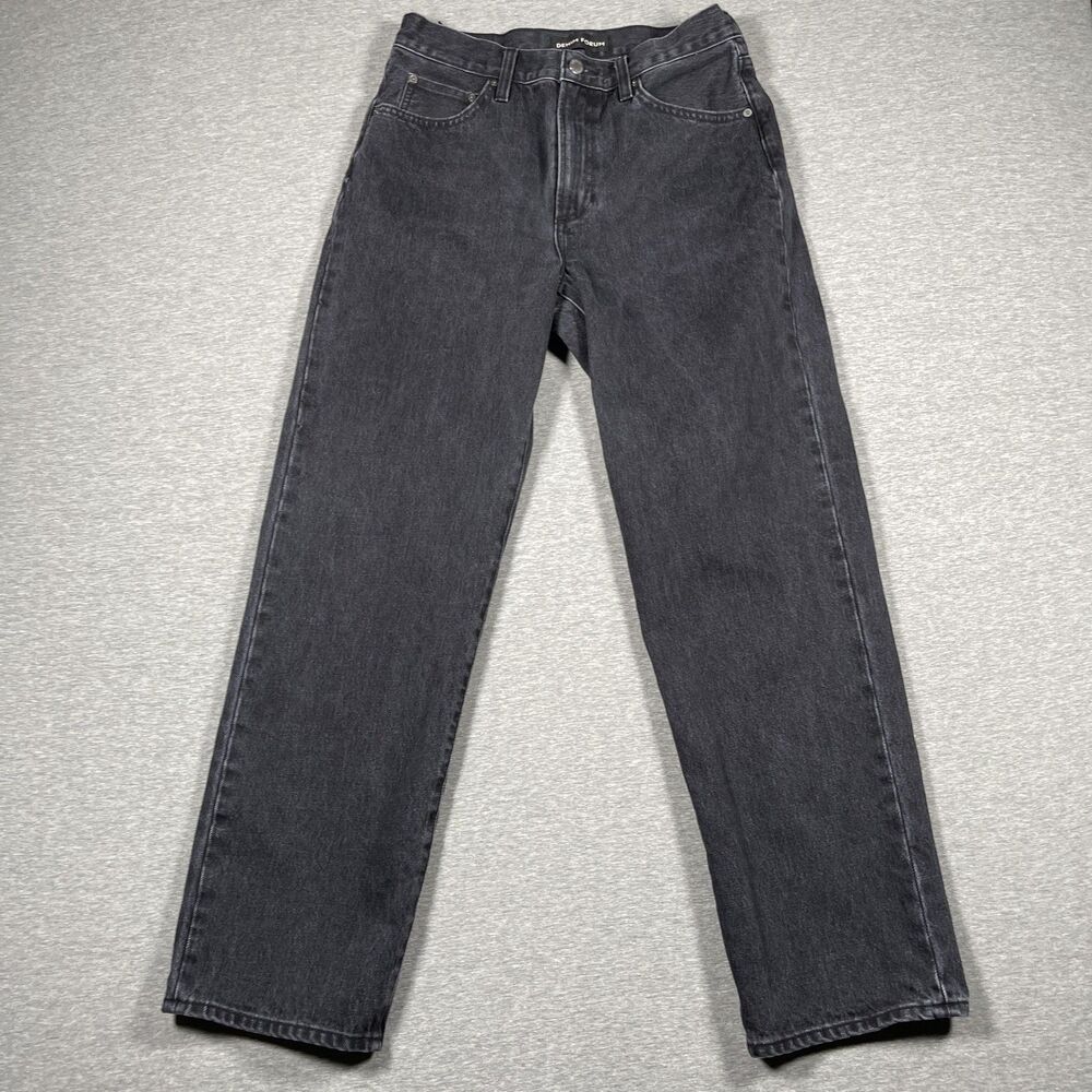 Denim Forum Jeans Womens 28x30 Black The 90s Marlo High Rise Baggy Relaxed Y2K